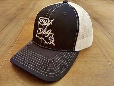 Roux Dog Logo Mesh Back Cap -- Navy/White