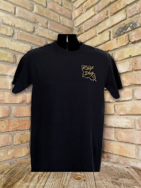 Short Sleeve Logo Shirt -- Black and Gold Gameday